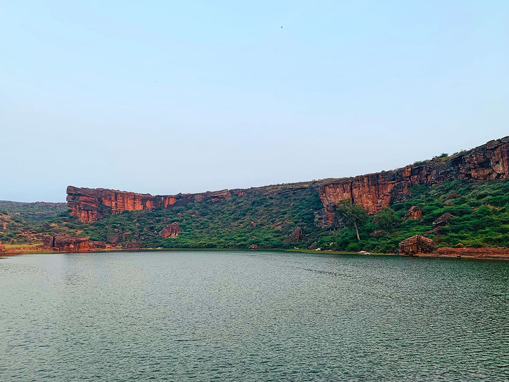 Agastya Lake, surrounded by Vatapi Hills, plays a role in the history of Badami