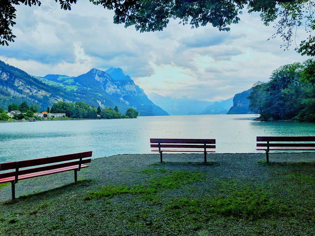 A beautiful lake in Schubelbach Switzerland