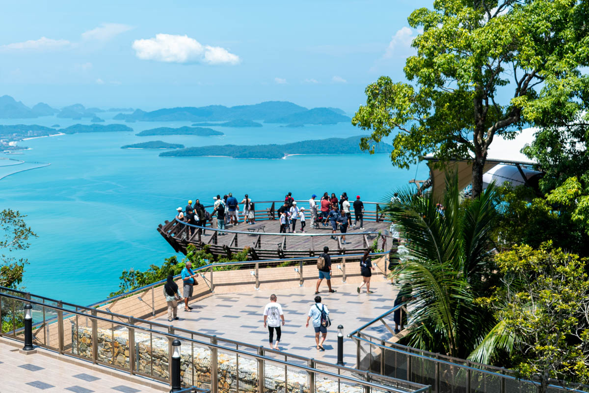 Top view of middle station at Langkawi SkyCab