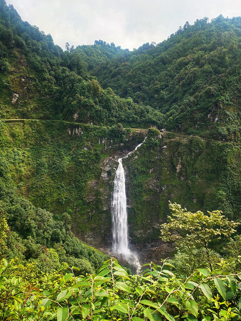 Namling Waterfall en route to Mongar is one of the secret places in Bhutan