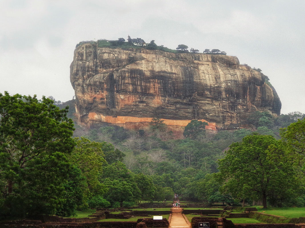 Sigiriya rock plateau in Sri Lanka