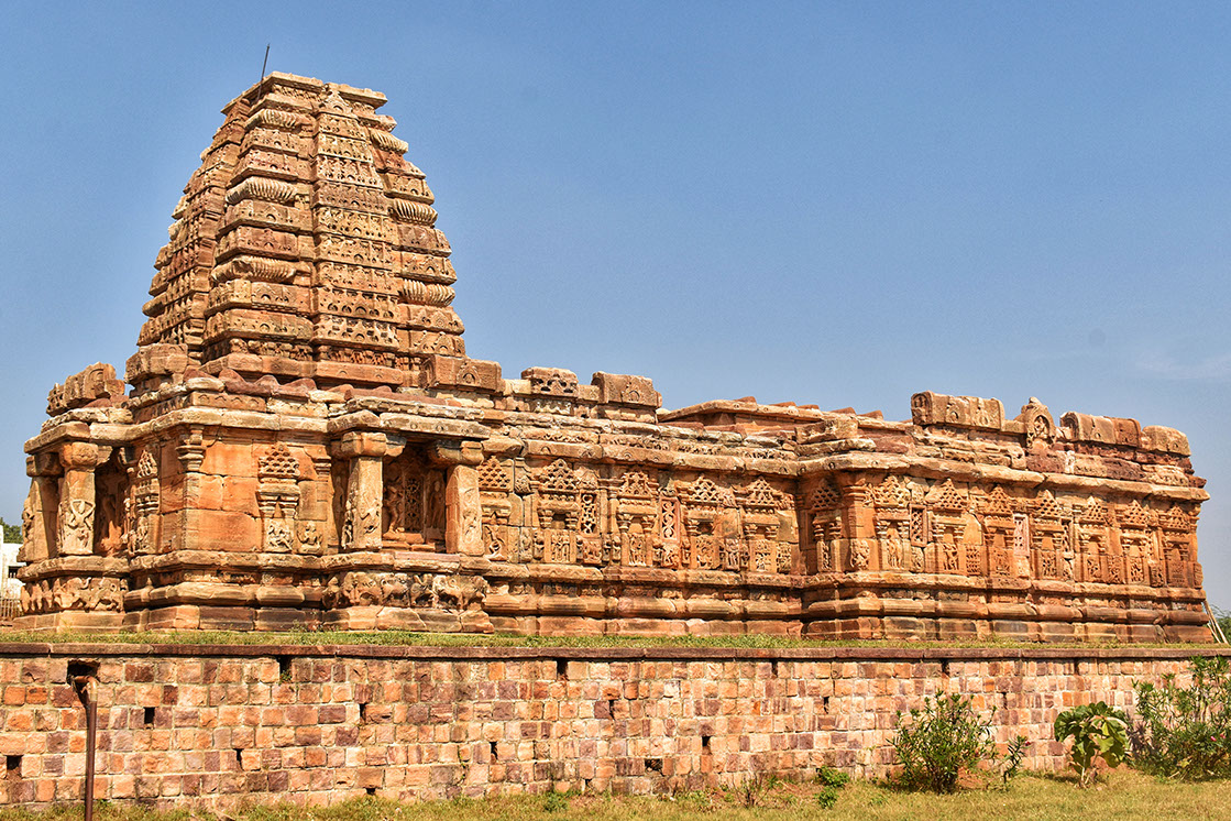 Rear-view of Papanatha temple in Pattadakal