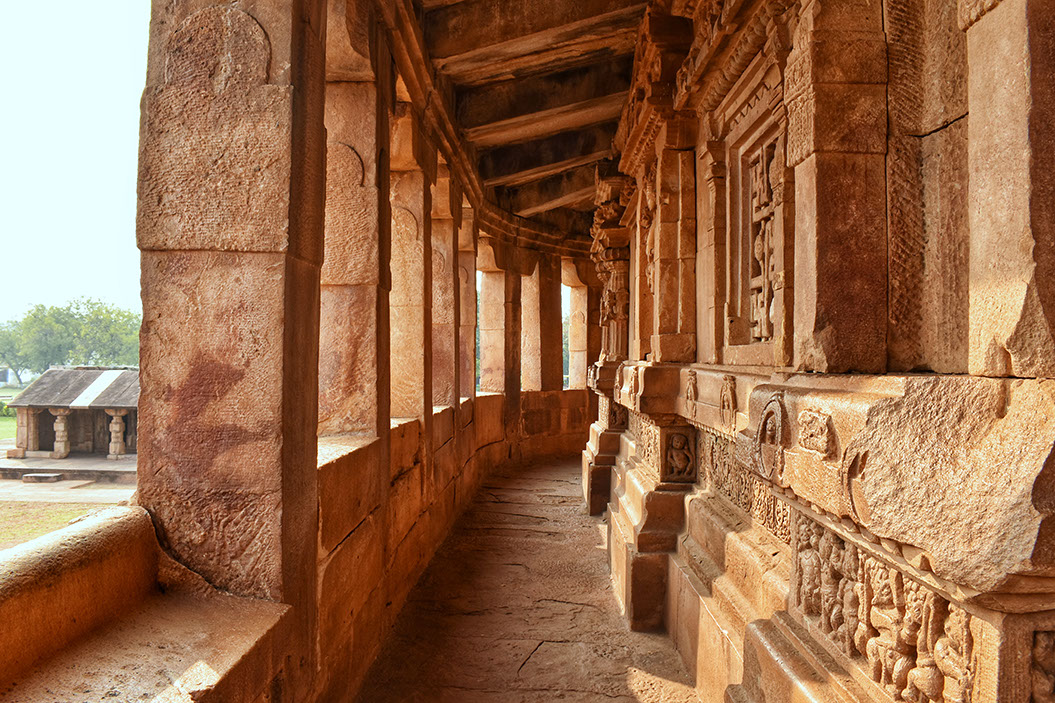 An outer semi-circular passage in Durga temple Aihole