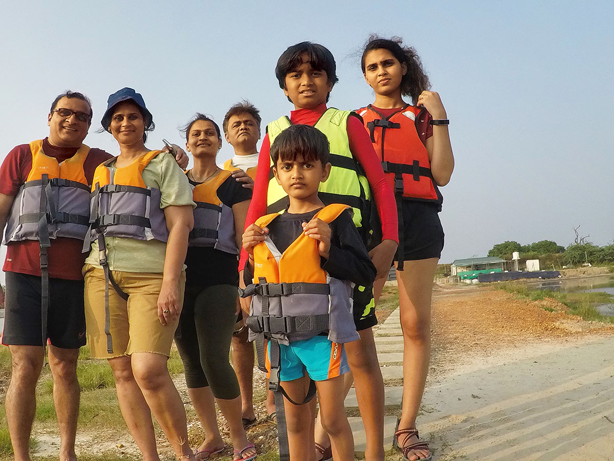 Ready for kayaking near Pichavaram