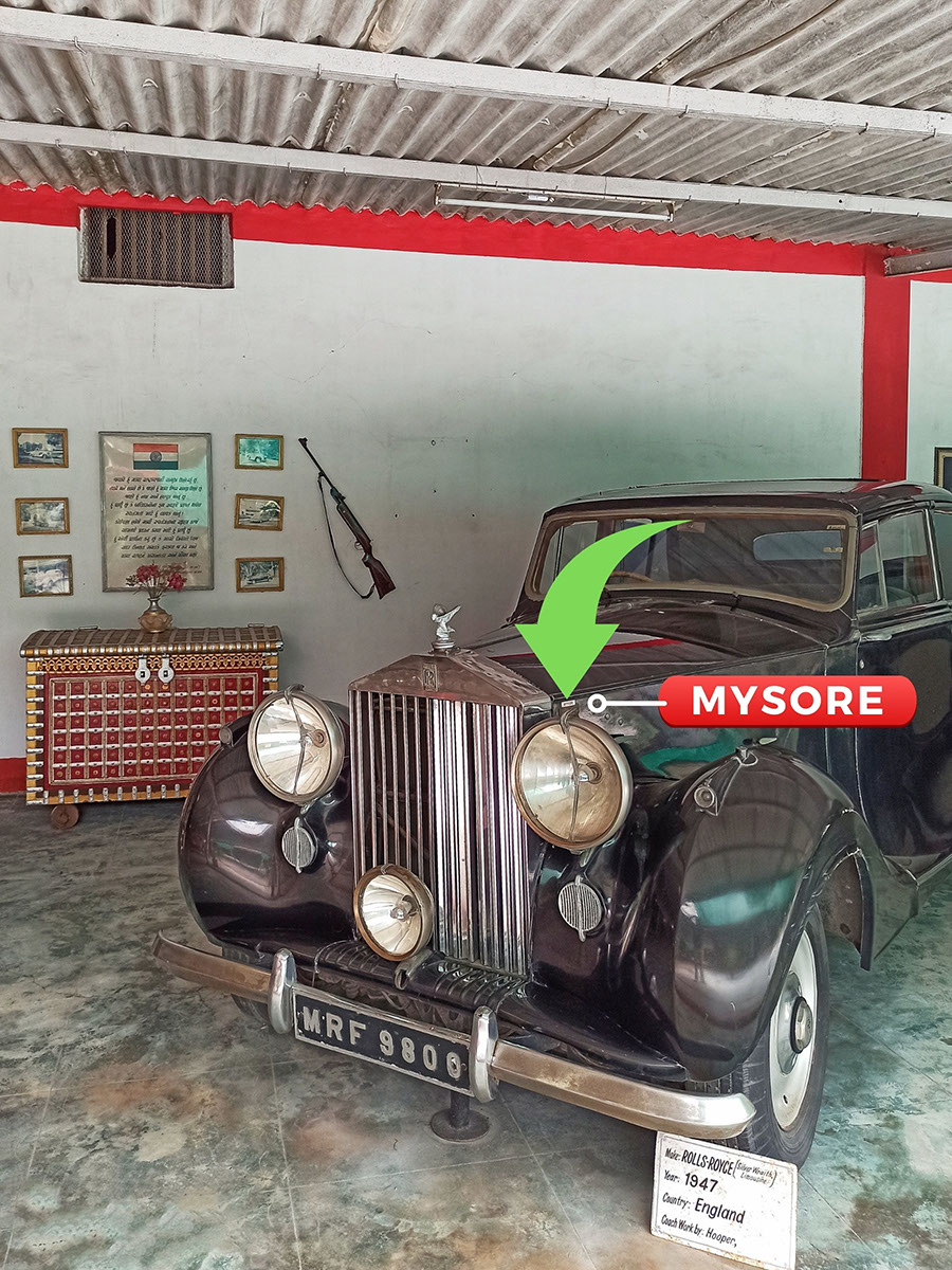1947 Rolls Royce Silver Wraith of Maharaja of Mysore at Vintage Car Museum