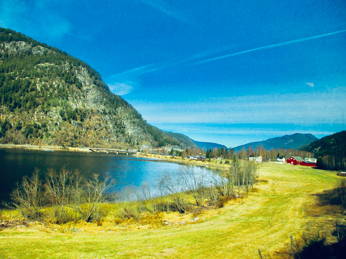 Fresh water Tyrifjorden lake is a landlocked fjord in Norway