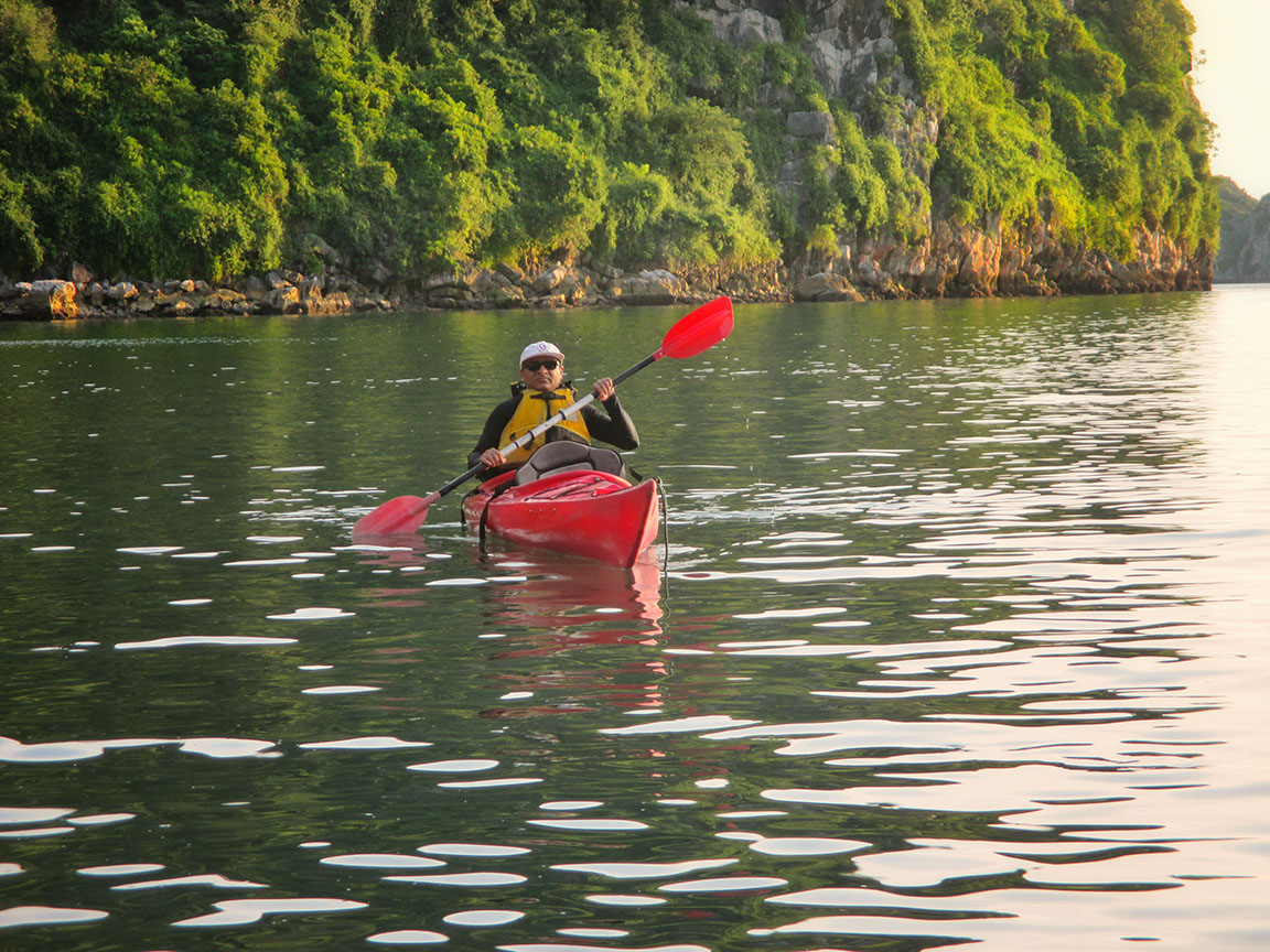 Kayaking in Bai Tu Long Bay is a different experience