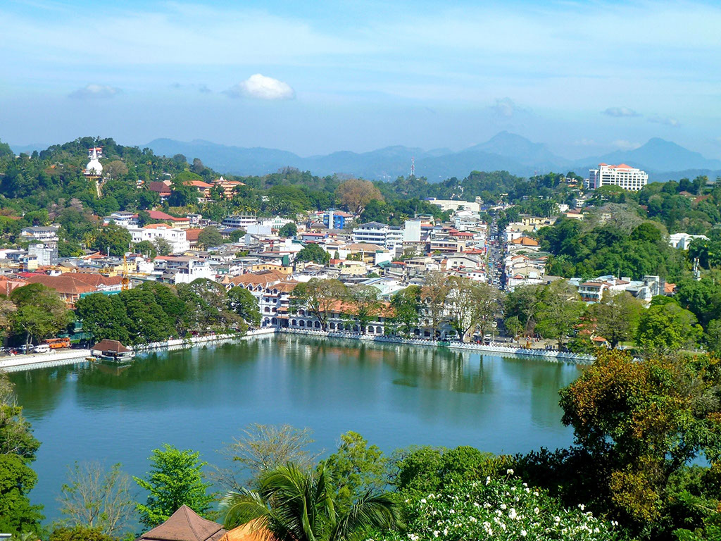 A panoramic view of Kandy capturing its incredible landscape