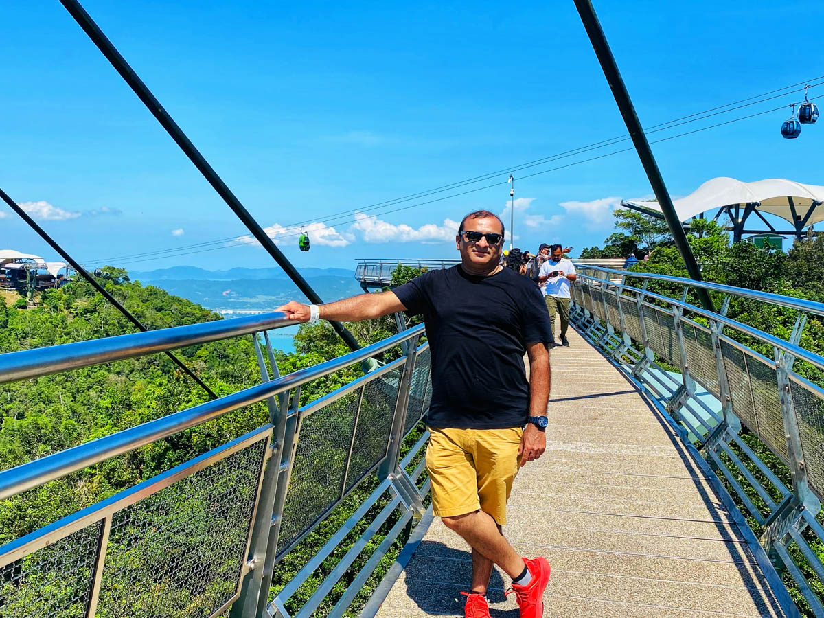 The curved suspension Skybridge provides a unique vantage point