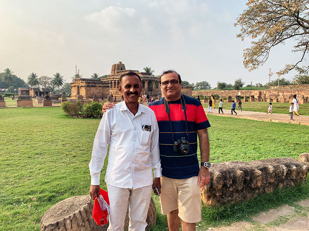 With the guide in Aihole