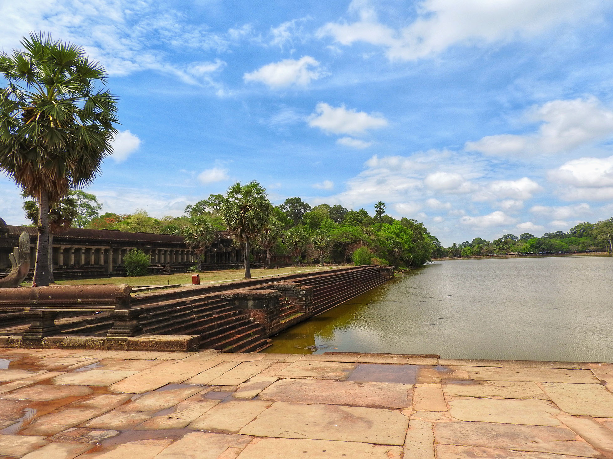 The moat surrounding Angkor Wat temple