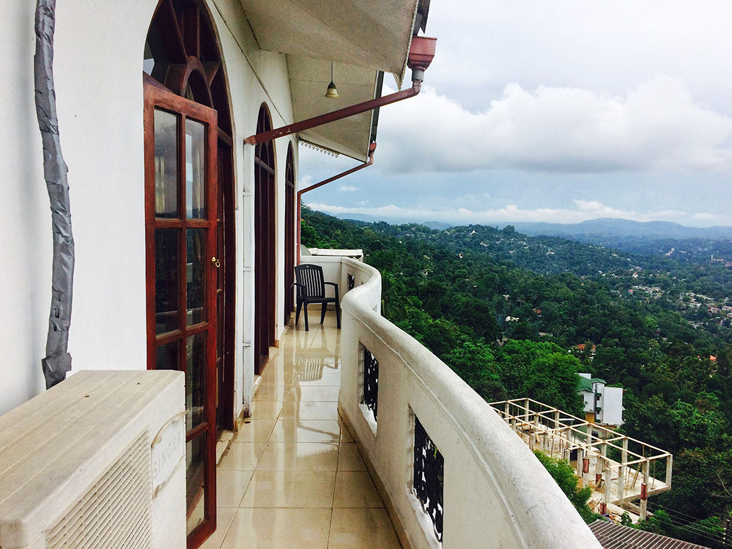 The long balcony of the suite at Hotel The Richmond House in Kandy