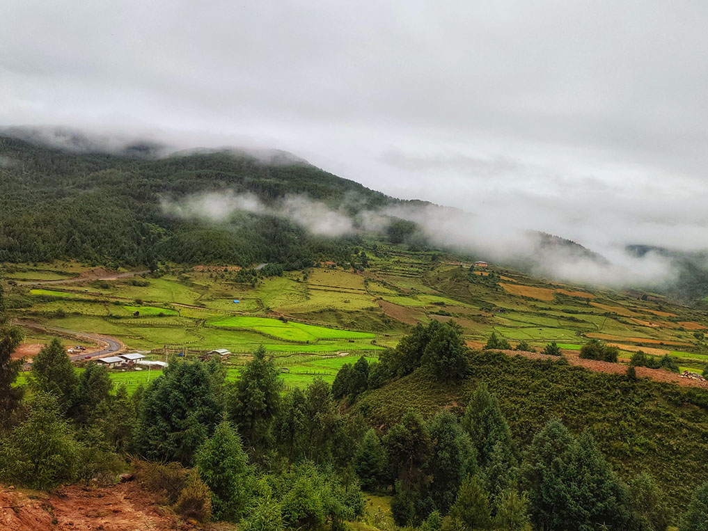 Ura Valley in Bhutan is a piece of heaven with dreamy clouds floating around