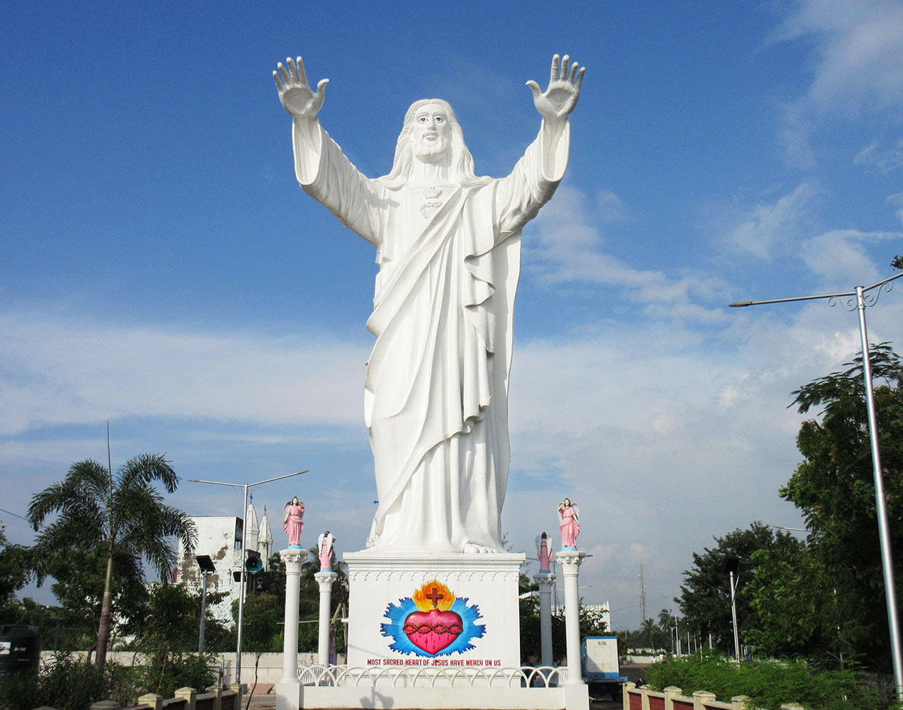 Jesus Statue of Velankanni in Tamil Nadu