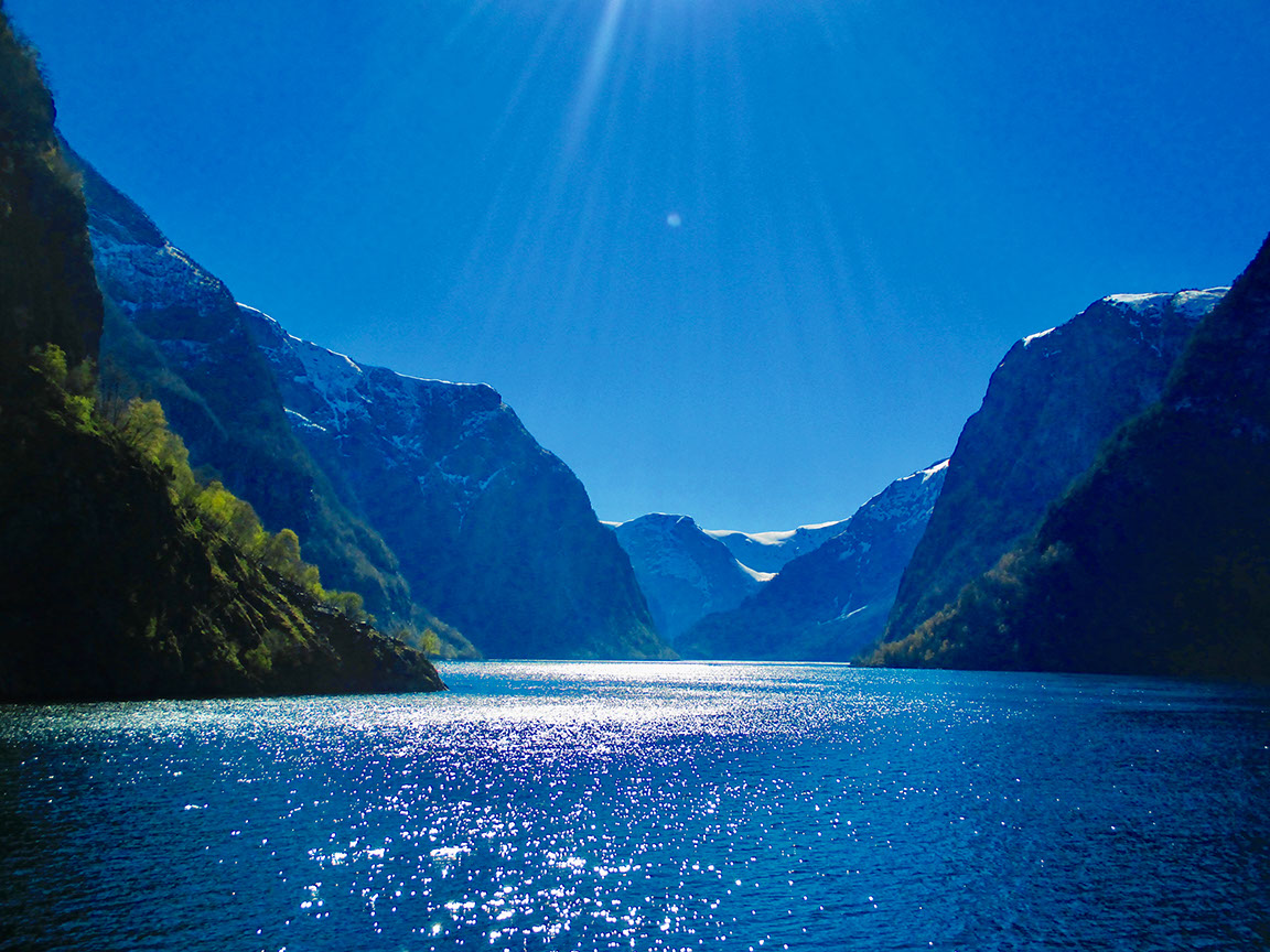 Nroyfjord, the most profound fjord of the world is an UNESCO World Heritage Site