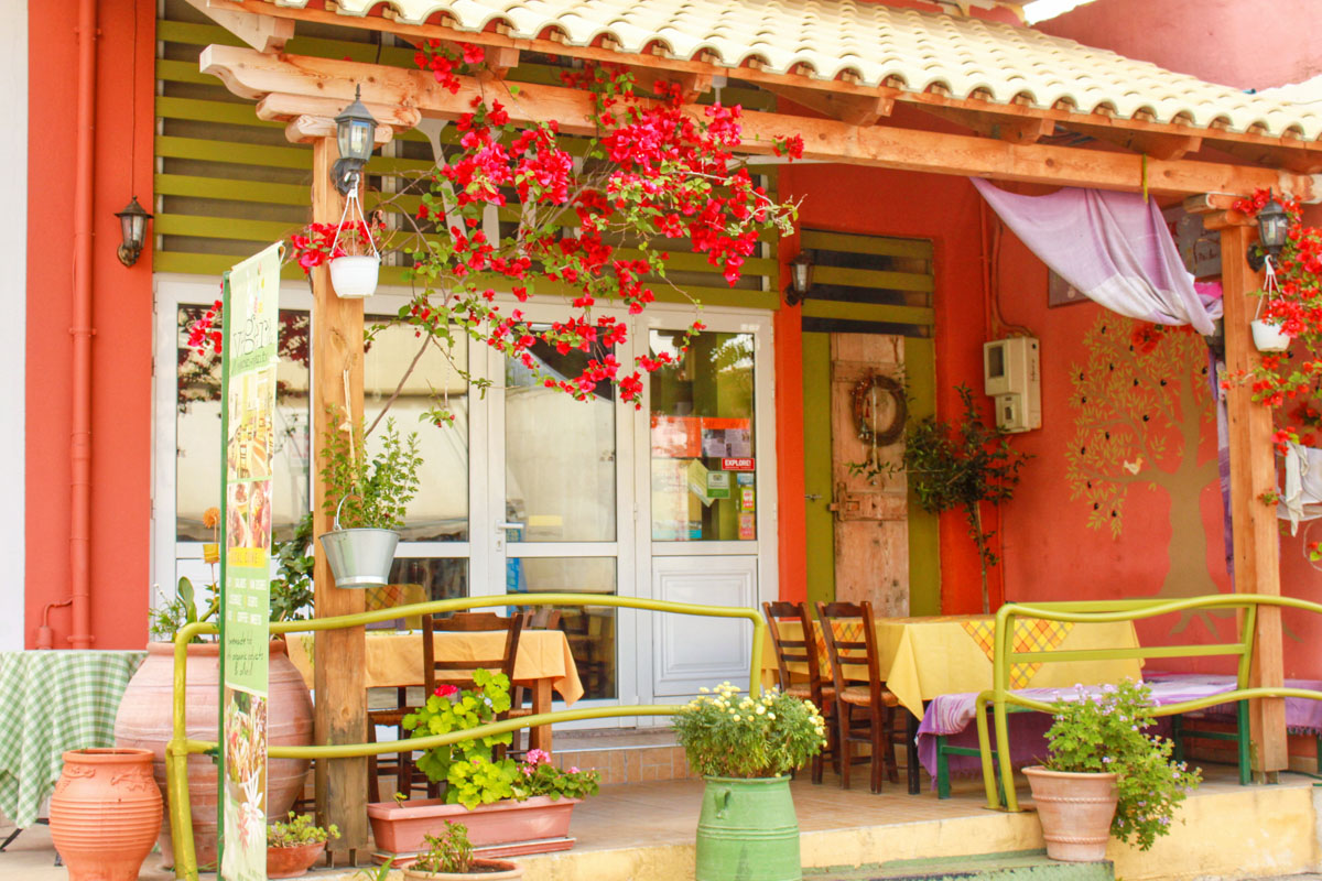 Quaint, pretty Vegera restaurant, Zaros, Crete