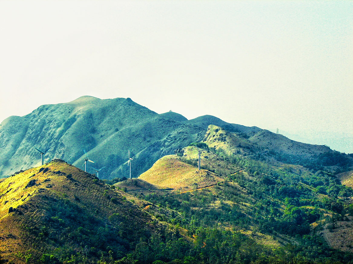 The view of shola of Western Ghats from atop Brahmagiri hills near Talcavery