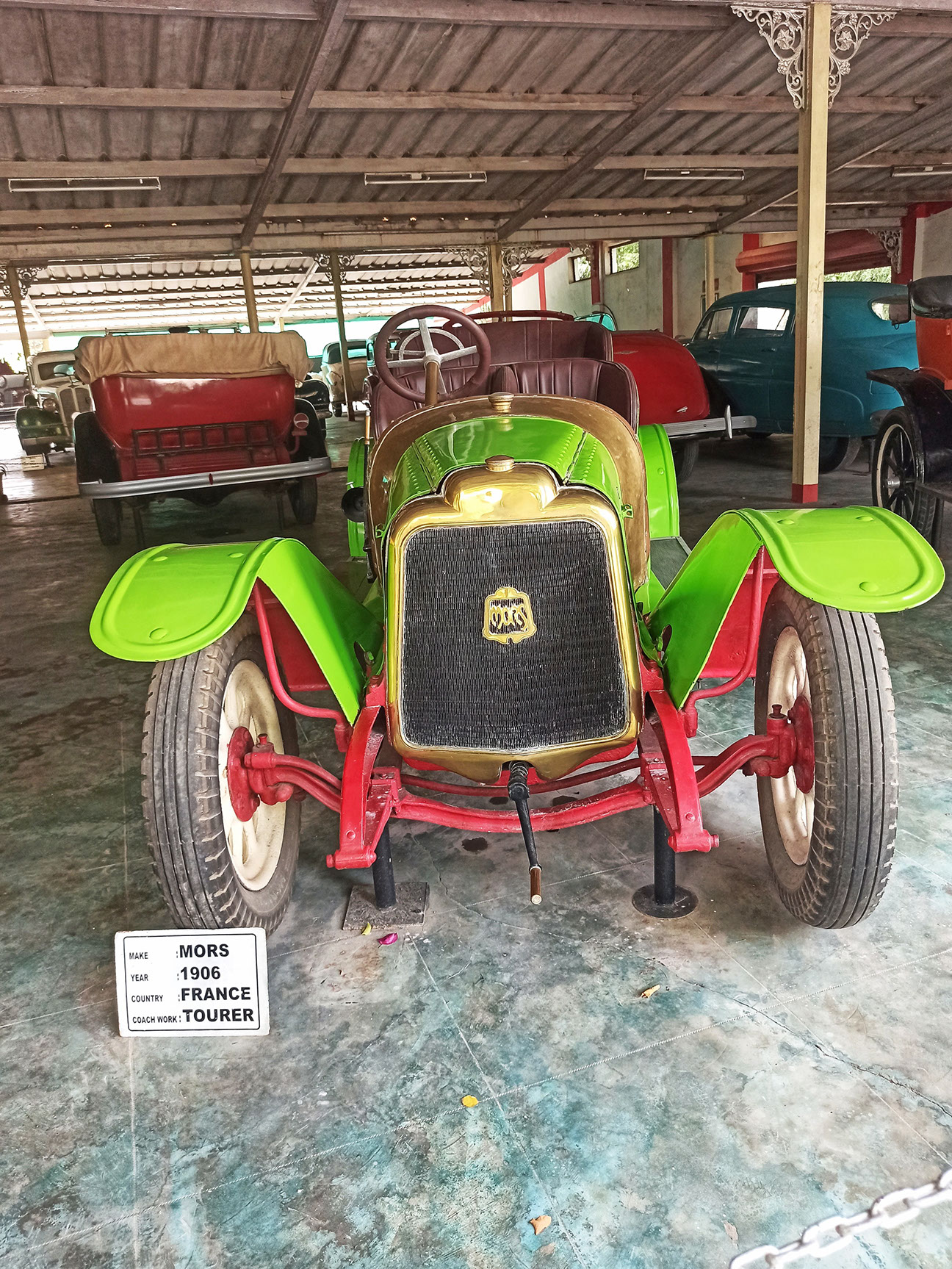 Early models of French cars at auto world vintage car museum in Ahmedabad