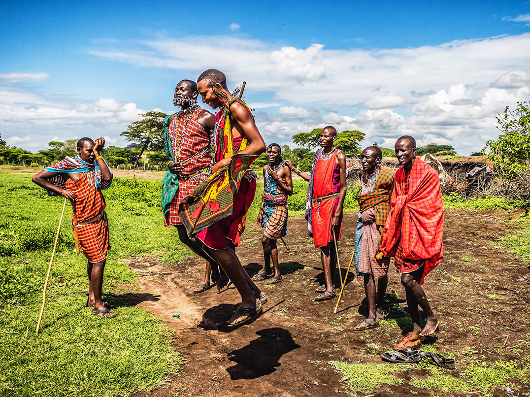 A typical dance Maasai Mara tribe includes jumping few feet above the ground
