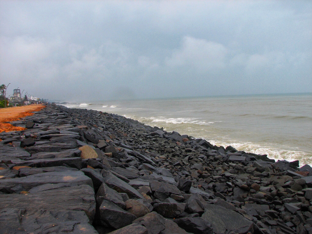 Promenade beach also known as Rock Beach is enriched with natural splendor
